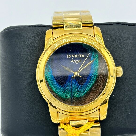 BRAND NEW Invicta Angel Peacock Feather Limited Edition High Polished Watch - Picture 1 of 10